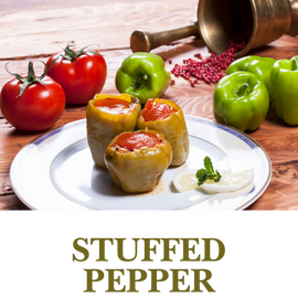 Stuffed Pepper is a comforting dish of peppers filled with a seasoned rice and herb mixture, baked to perfection.