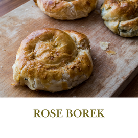 Rose Borek - Spiral-shaped pastry with cheese filling